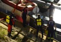 Havarie Wassereinbruch Motorraum beim Schiff Koeln Niehl Niehler Hafen P343